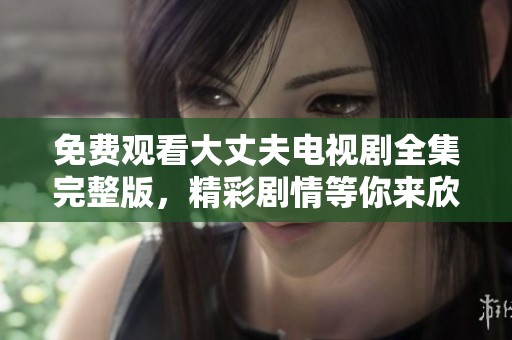 免費觀看大丈夫電視劇全集完整版，精彩劇情等你來欣賞
