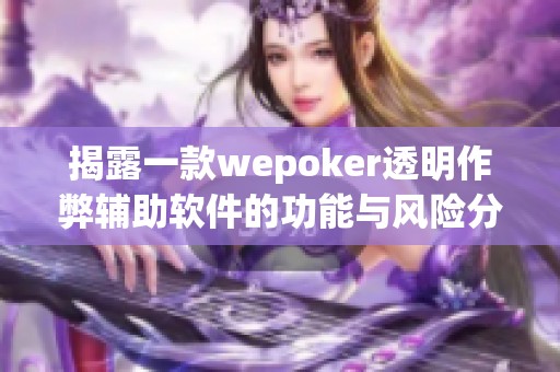 揭露一款wepoker透明作弊輔助軟件的功能與風險分析