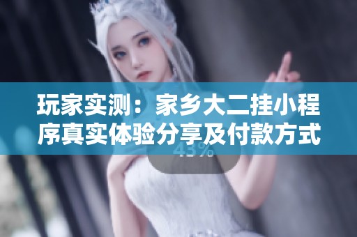 玩家實(shí)測：家鄉(xiāng)大二掛小程序真實(shí)體驗(yàn)分享及付款方式解析