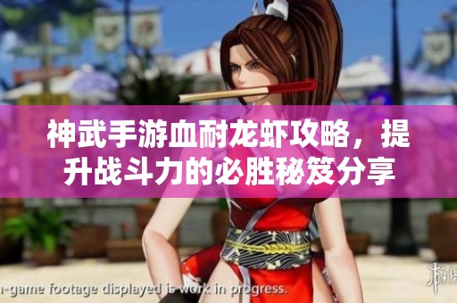 神武手游血耐龍蝦攻略，提升戰斗力的必勝秘笈分享