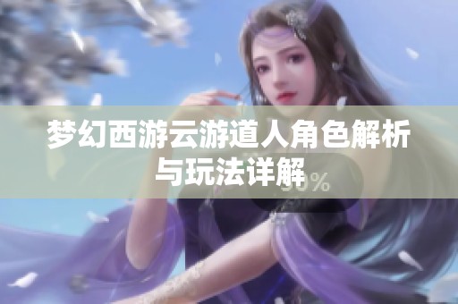 夢幻西游云游道人角色解析與玩法詳解