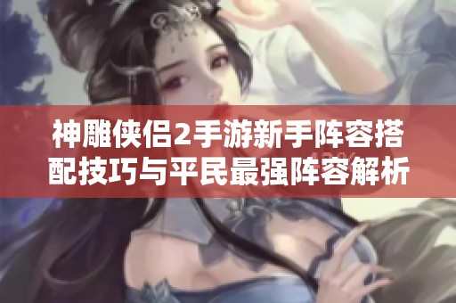 神雕俠侶2手游新手陣容搭配技巧與平民最強陣容解析