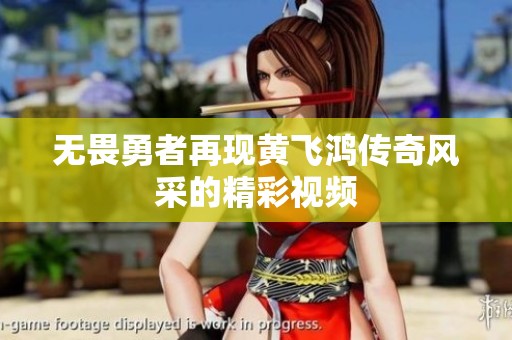 無畏勇者再現黃飛鴻傳奇風采的精彩視頻