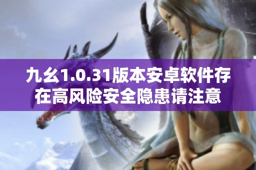 九幺1.0.31版本安卓軟件存在高風險安全隱患請注意