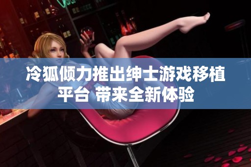 冷狐傾力推出紳士游戲移植平臺 帶來全新體驗