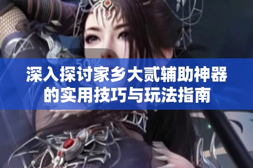深入探討家鄉大貳輔助神器的實用技巧與玩法指南