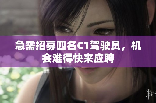 急需招募四名C1駕駛員，機會難得快來應聘