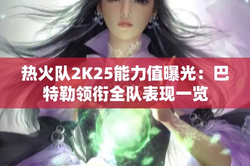 熱火隊(duì)2K25能力值曝光：巴特勒領(lǐng)銜全隊(duì)表現(xiàn)一覽