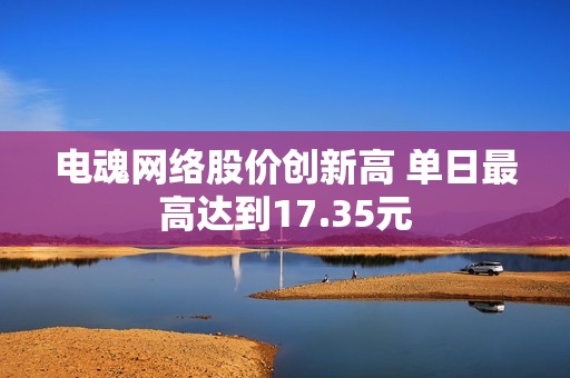 電魂網絡股價創新高 單日最高達到17.35元
