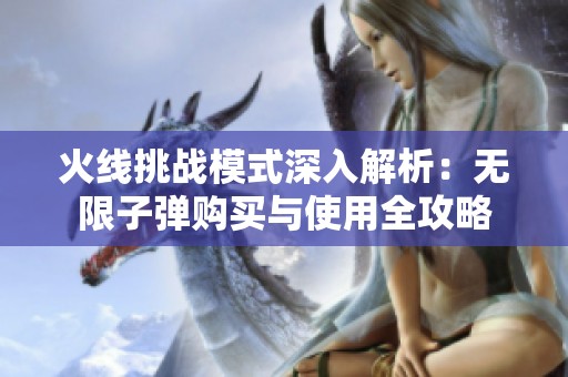 火線挑戰(zhàn)模式深入解析：無限子彈購買與使用全攻略
