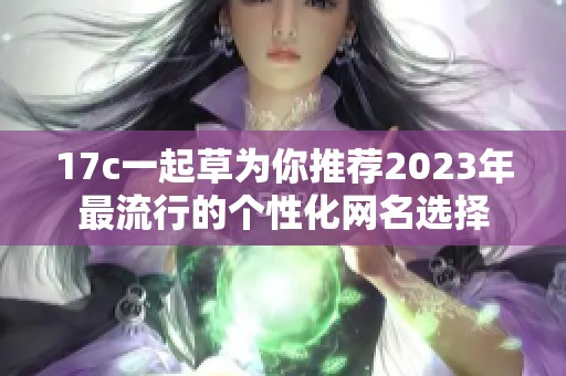 17c一起草為你推薦2023年最流行的個性化網名選擇