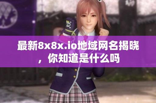 最新8x8x.io地域網名揭曉，你知道是什么嗎