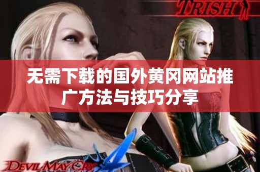 無需下載的國外黃岡網站推廣方法與技巧分享