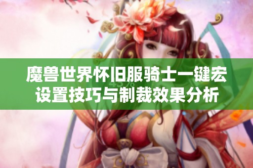 魔獸世界懷舊服騎士一鍵宏設置技巧與制裁效果分析