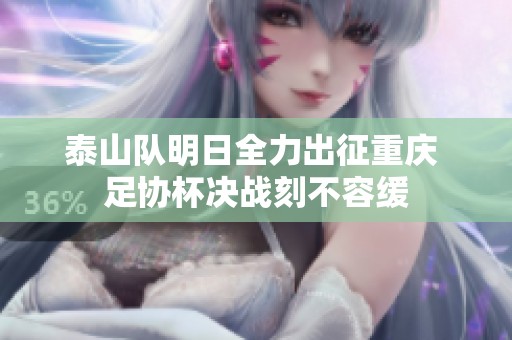 泰山隊明日全力出征重慶 足協杯決戰刻不容緩